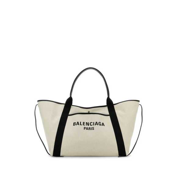 Balenciaga Biarritz Canvas Shoulder Bag White - Picture 1 of 3